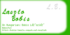 laszlo bobis business card